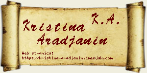 Kristina Arađanin vizit kartica